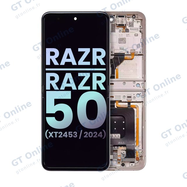 Écran pour Motorola Razr / Razr 50 (XT2453 / 2024) (origine, Beach Sand)