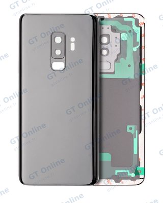 Vitre arrière pour Samsung Galaxy S9 Plus (sans logo, compatible premium, Titanium Gray)