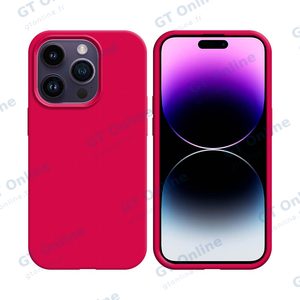 Coque Silicone Compatible pour Apple iPhone 14 Pro (#56) Rose Vif