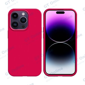 Coque Silicone Compatible pour Apple iPhone 14 Pro (#56) Rose Vif