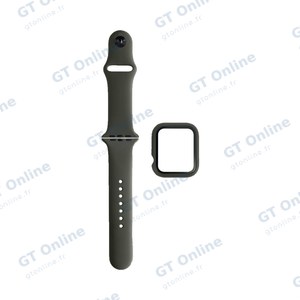 Protection Silicone pour Apple Watch 42mm avec Bracelet Sport (16) Gris