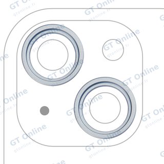 Anneau de contour de caméra arrière pour Apple iPhone 15 / 15 Plus (bleu, lot de 2)