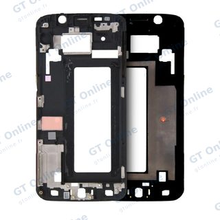 Châssis pour Samsung Galaxy S6 Edge (avec petits composants, pack service origine, noir saphir)