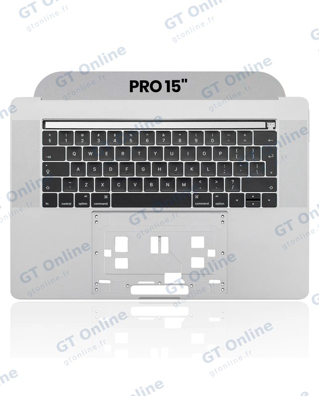 Châssis supérieur avec clavier ISO UK pour Apple MacBook Pro 15" A1707 (2016-2017) (origine d'occasion, gris sidéral)
