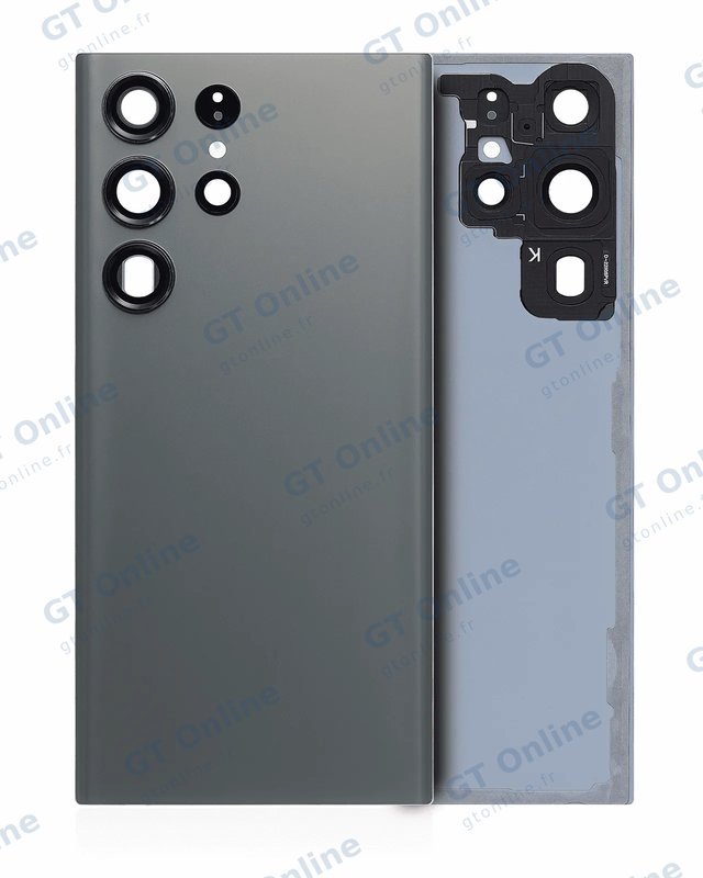 Vitre arrière pour Samsung Galaxy S23 Ultra 5G (sans logo, compatible premium, vert)
