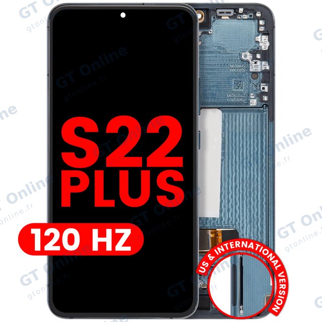 Écran OLED avec châssis pour Samsung Galaxy S22 Plus 5G (version US & internationale, compatible premium, 120 Hz, vert)
