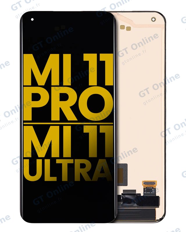 Écran OLED sans châssis pour Xiaomi Mi 11 Pro / Mi 11 Ultra (reconditionné, toutes couleurs)