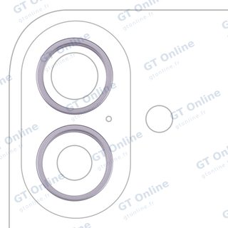 Anneau de contour de caméra arrière pour Apple iPhone 17 (lot de 2, lavande, lot de 10)