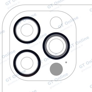 Anneau de contour de caméra arrière pour Apple iPhone 12 Pro (graphite, lot de 3, lot de 10)