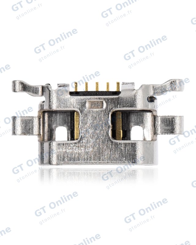Connecteur de charge à souder — format Micro B, 5 broches, 4 points de fixation (C064)