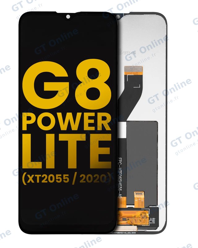 Écran LCD sans châssis pour Motorola Moto G8 Power Lite (XT2055 / 2020) (reconditionné, noir)
