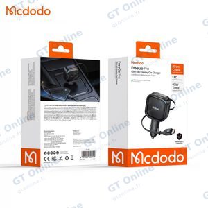 Chargeur Voiture Allume-Cigare Mcdodo CC-8670 Câble USB-C Rétractable Intégré 93W — vue 3