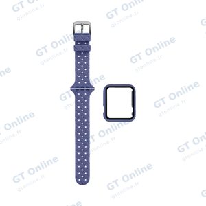 Protection Silicone pour Apple Watch 41mm avec Bracelet Boucle (7) Violet