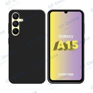 Coque Silicone Compatible pour Samsung Galaxy A15 5G A156B (#3) Noir