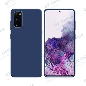 Coque Silicone Compatible pour Samsung Galaxy S20 G980/Galaxy S20 5G G981 (#16) Bleu Marine
