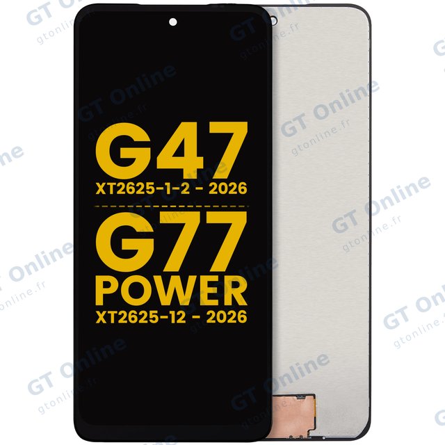 Écran LCD sans châssis pour Motorola Moto G47 / G77 Power (2026) (reconditionné, toutes couleurs)
