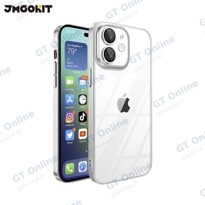 Coque de Protection Crystal Glass JMGOKIT pour Apple iPhone 12 Argent