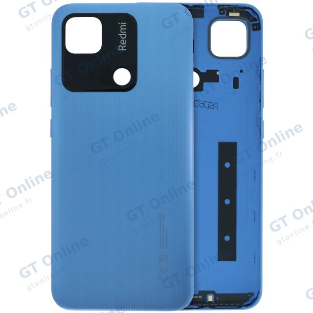 Vitre arrière pour Xiaomi Redmi 10A (pack service origine, Sea Blue)