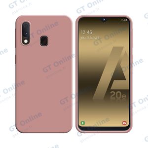 Coque Silicone Compatible pour Samsung Galaxy A20e A202 (#17) Rose