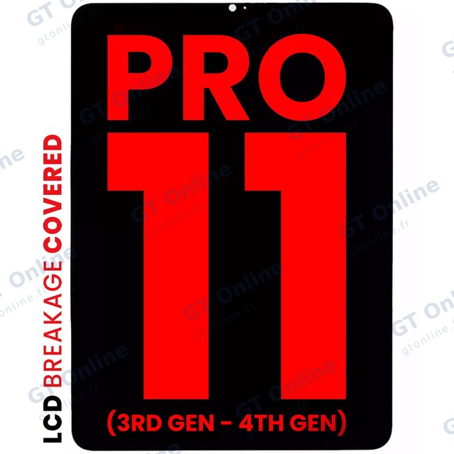 Écran pour Apple iPad Pro 11" 3rd Gen (2021) / Pro 11" 4th Gen (2022) (Aftermarket Pro: XO7) (toutes couleurs)