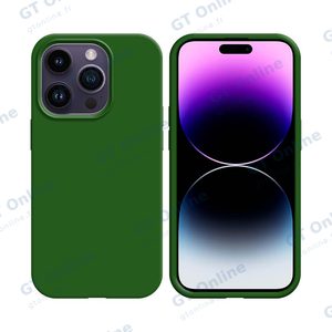 Coque Silicone Compatible pour Apple iPhone 14 Pro Max (#52) Vert Foncé