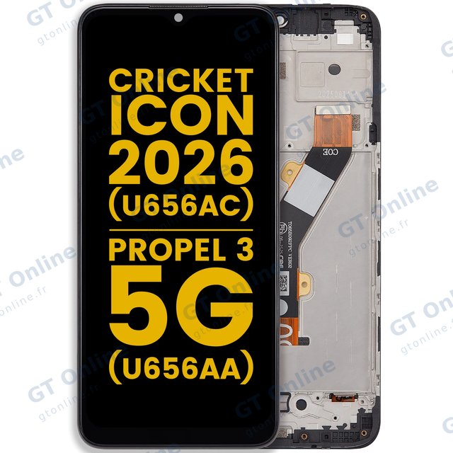 Écran pour Cricket lcon (2026) (U656AC) / AT&T Propel 3 5G (U656AA) (reconditionné, toutes couleurs)