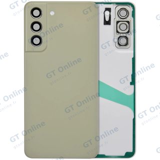 Vitre arrière pour Samsung Galaxy S21 FE 5G (sans logo, compatible premium, Olive)