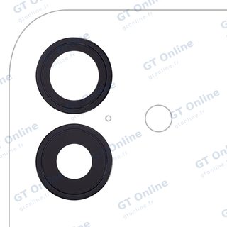 Lentille de caméra arrière avec support et anneau pour Apple iPhone 17 (premium, noir)