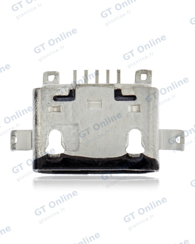 Connecteur de charge à souder — format Micro B, 5 broches, 4 points de fixation (C183)