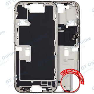Châssis pour Apple iPhone 16 Pro (version EU, origine d'occasion — grade A, White Titanium)