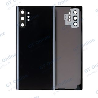 Vitre arrière pour Samsung Galaxy Note 10 Plus / 5G (sans logo, compatible premium, Aura Black)