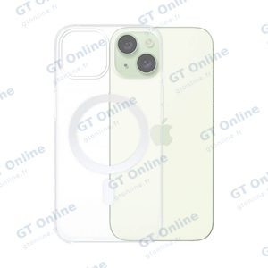 Coque Silicone MagSafe Compatible pour Apple iPhone 15 Transparent