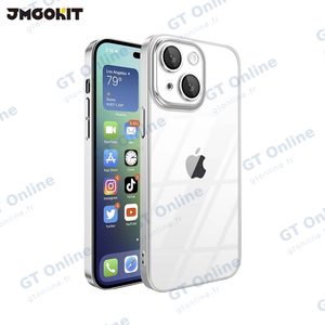 Coque de Protection Crystal Glass JMGOKIT pour Apple iPhone 15 Plus Argent