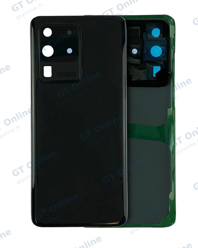 Vitre arrière pour Samsung Galaxy S20 Ultra (pack service origine, Cosmic Black)