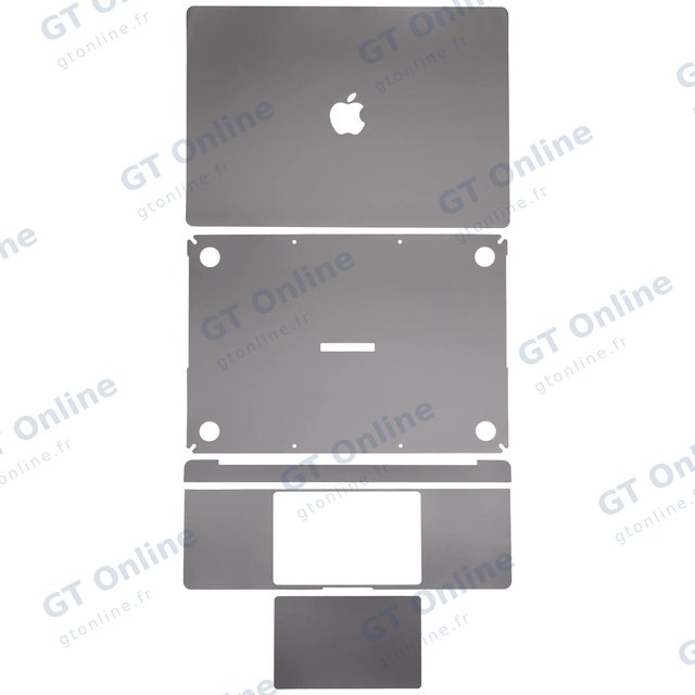 Kit de films de protection 4 en 1 pour MacBook Air 13" A2337 (2020) (gris sidéral)