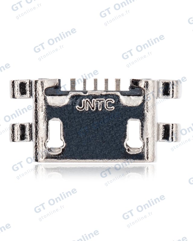 Connecteur de charge à souder — format Micro B, 5 broches, 4 points de fixation (C110)