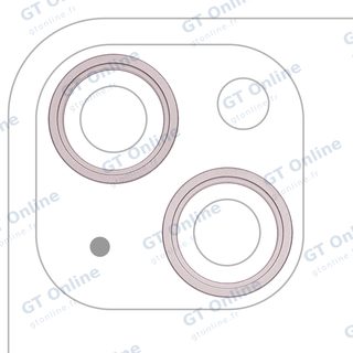 Anneau de contour de caméra arrière pour Apple iPhone 13 / 13 Mini (lot de 2, rose, lot de 10)