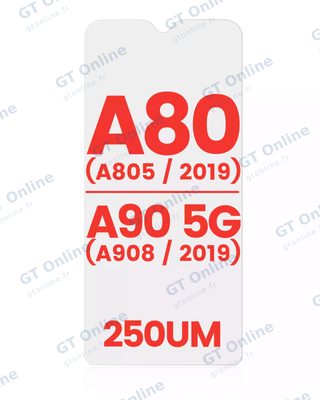 Film OCA pour Samsung Galaxy A80 (A805 / 2019) / A90 5G (A908 / 2019) (lot de 10, 250 µm)