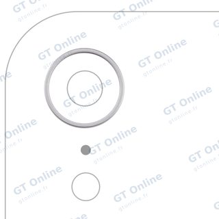 Anneau de contour de caméra arrière pour Apple iPhone XR (blanc)