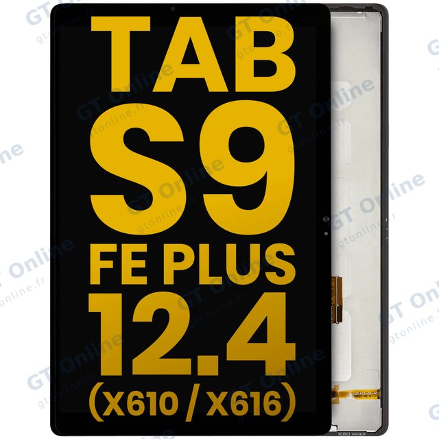 Écran LCD sans châssis pour Samsung Galaxy Tab S9 FE Plus 12.4" (X610 / X616) (2023) (reconditionné, noir)
