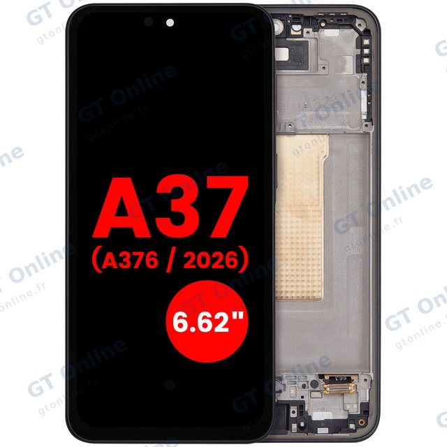 Écran OLED avec châssis pour Samsung Galaxy A37 5G (A376 / 2026) (6.62") (compatible premium, Charkoal)