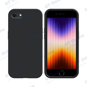 Coque Silicone Compatible pour Apple iPhone 7/iPhone 8/iPhone SE (2e génération)/iPhone SE (3e génération) (#18) Noir