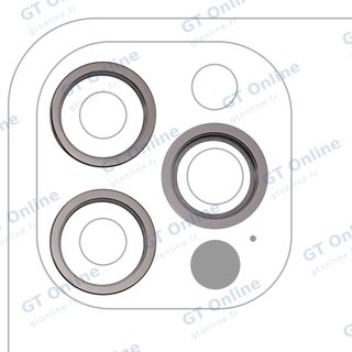 Anneau de contour de caméra arrière pour Apple iPhone 12 Pro (graphite, lot de 3)