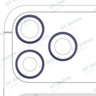 Anneau de contour de caméra arrière pour Apple iPhone 17 Pro / 17 Pro Max (lot de 3, bleu intense, lot de 10)