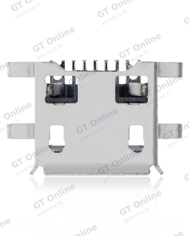 Connecteur de charge à souder — format Micro B, 7 broches, 4 points de fixation (C222)