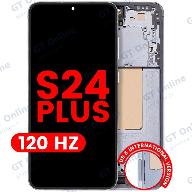 Écran OLED avec châssis pour Samsung Galaxy S24 Plus 5G (version US & internationale, compatible premium, 120 Hz, Sapphire Blue)