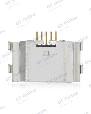 Connecteur de charge à souder — format Micro B, 5 broches, 4 points de fixation (C236)