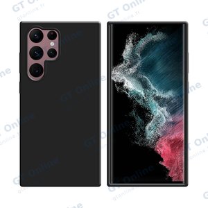 Coque Silicone Compatible pour Samsung Galaxy S22 Ultra S908 (#3) Noir