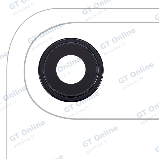 Lentille de caméra arrière avec support et anneau pour Apple iphone Air (premium, noir sidéral)