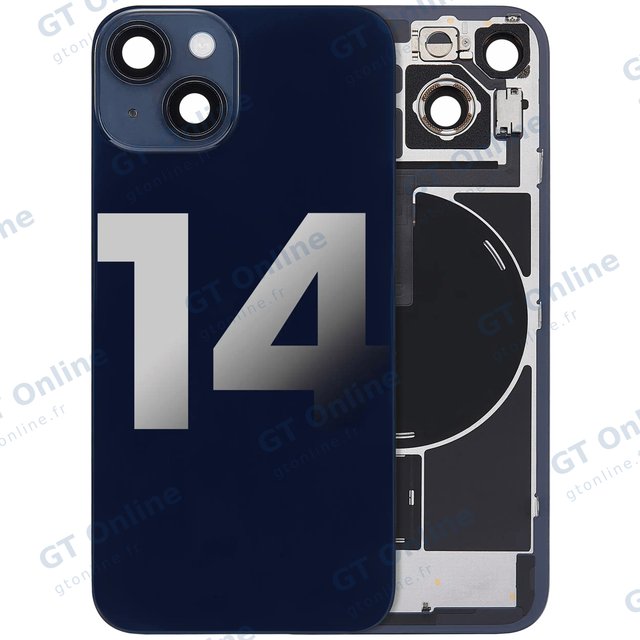 Vitre arrière pour Apple iPhone 14 (origine d'occasion — grade B, minuit)